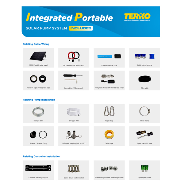 Kit Bomba Sumergible Agua Solar All Inclusive - Imagen 2