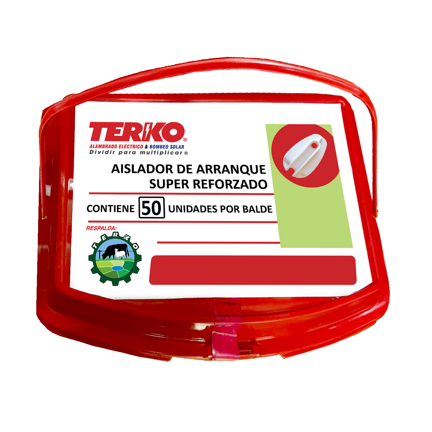Balde de 50 unidades de Aisladores De Arranque Súper Reforzado Macizo - Imagen 3